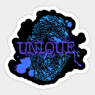 Unique Blue Purple Thumbprint Sticker